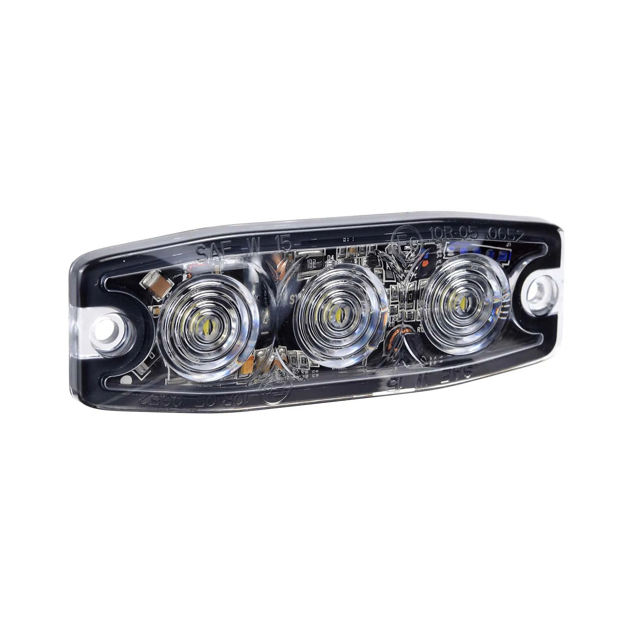 BWI Ultima, LED Warning Light, Low Profile, 3 x 1 W, White, Light Bulb Type LED, Watts 3 Model# UT-85213W-2